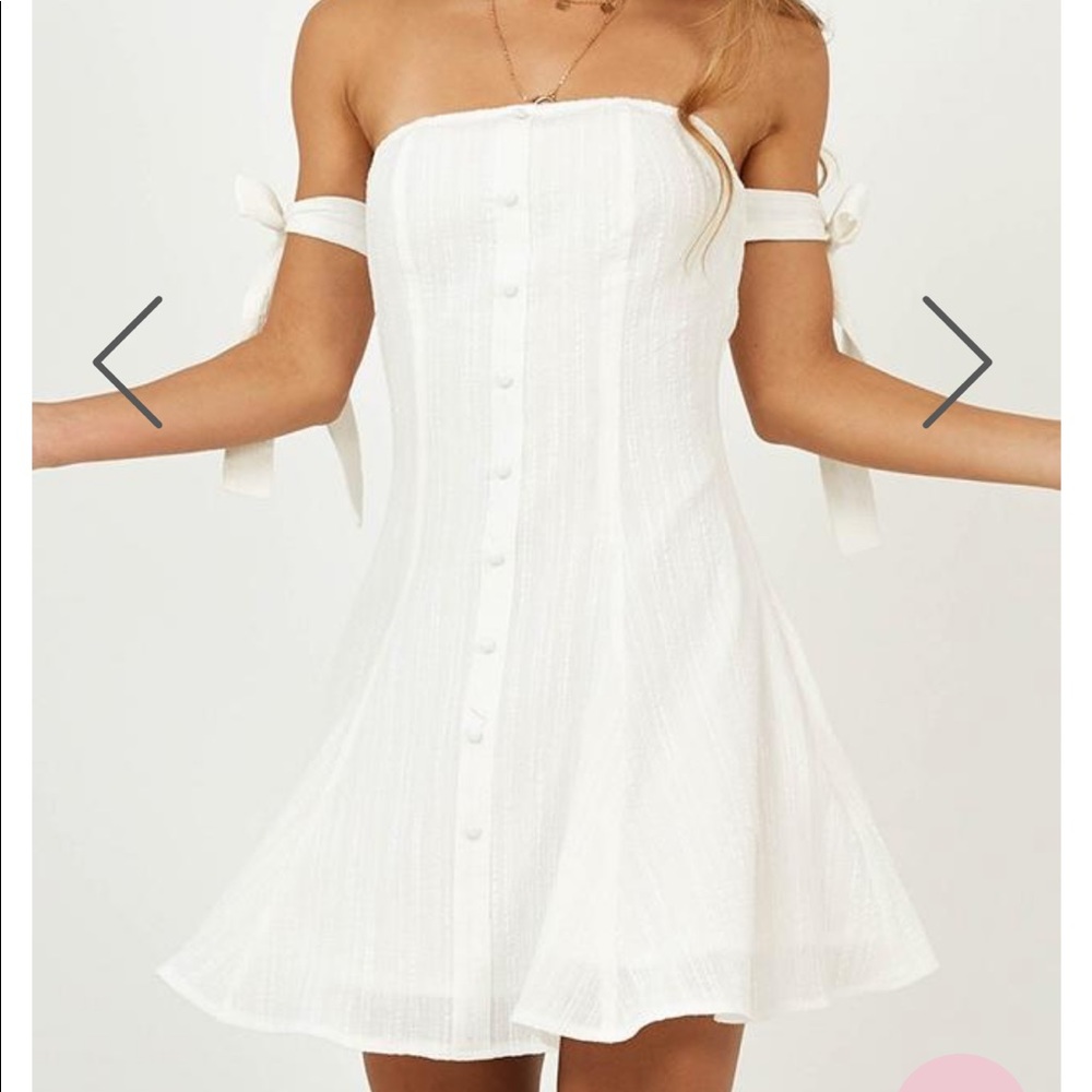 Showpo NWT white fit and flare dress